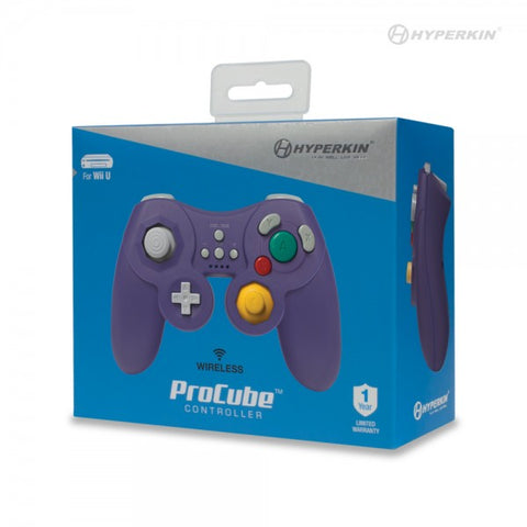 WiiU Controller Wireless Hyperkin ProCube Purple New