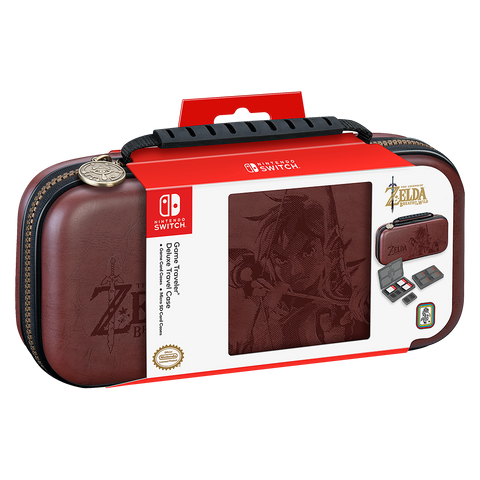 Switch Carry Case Zelda Faux Leather Game Traveler Case Bundle New