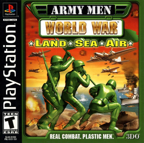 Army Men World War Land Sea Air PS1 Used