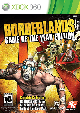 Borderlands Game Of The Year Edition DLC On Disc 360 Used