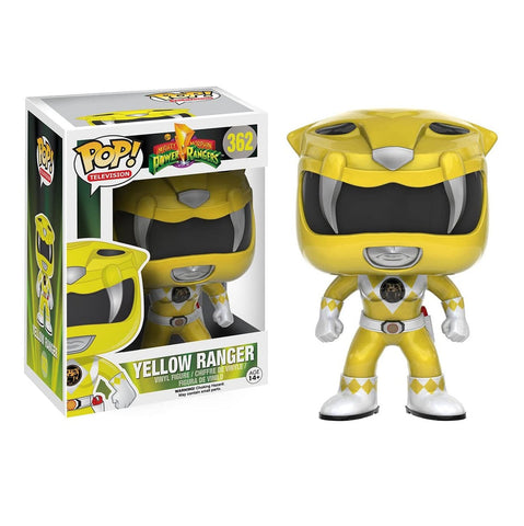 Funko Pop Television Mighty Morphin Power Rangers Yellow Ranger Slight Sticker Residue On Box Bottom New