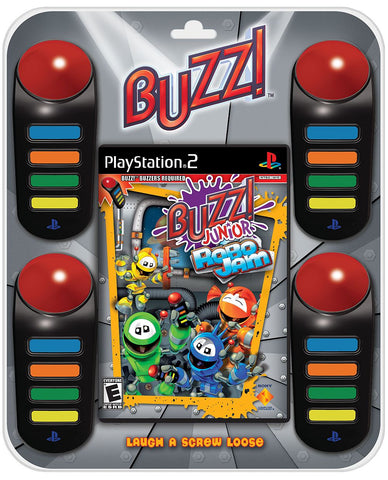 Buzz Junior Robo Jam Bundle Game And 4 Buzzers PS2 Used
