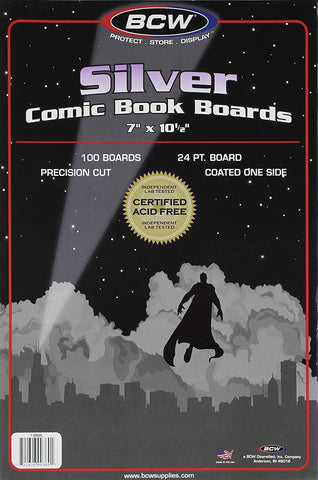 Comic Backer Boards Silver BCW 100