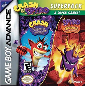 Crash & Spyro Superpack (Crash Purple & Spryo Orange) Gameboy Advance Used Cartridge Only