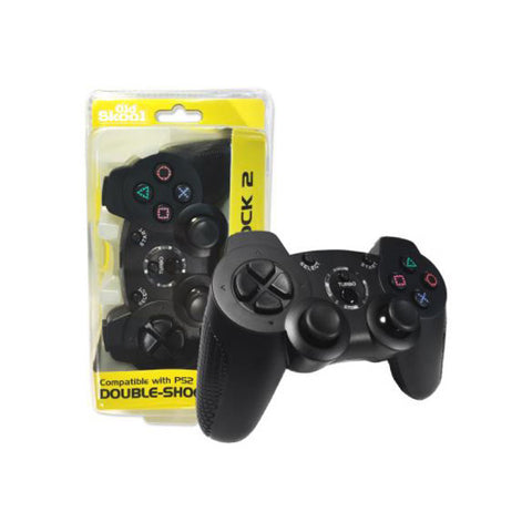 PS2 Controller Wireless Old School Black Transparent New