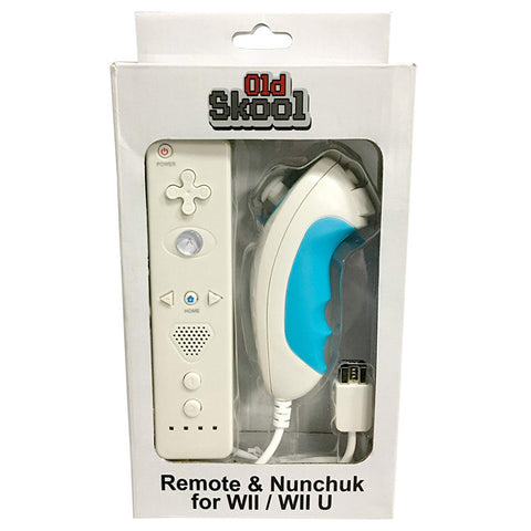 Wii Controller Wiimote And Nunchuck Combo Old Skool White New