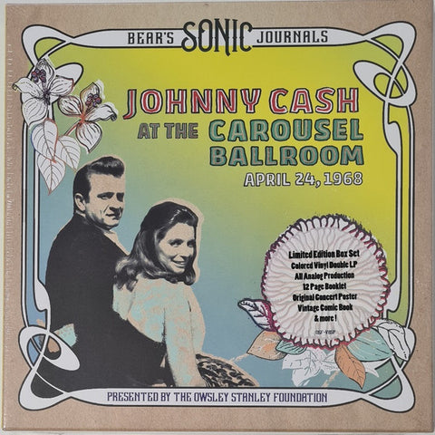 Johnny Cash - Bear's Sonic Journals Johnny Cash At The Carousel Ballroom (With Poster & Comic 2lp Transparent Blue Yellow) Vinyl New
