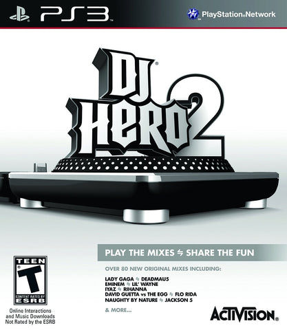 DJ Hero 2 Game Only Turntable Required PS3 Used