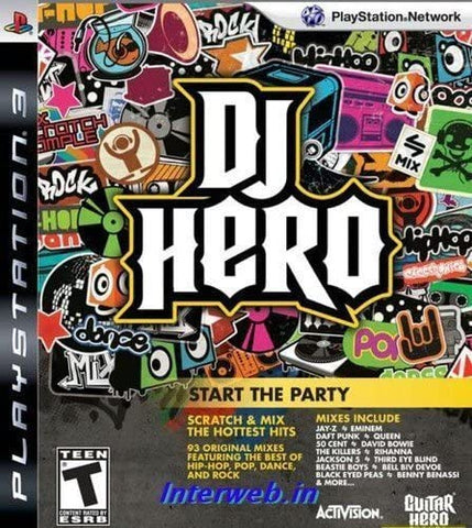 DJ Hero Game Only Turntable Required PS3 Used