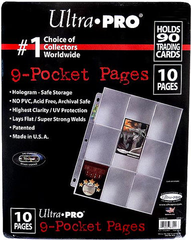 9 Pocket Pages Ultra Pro 10 Pack