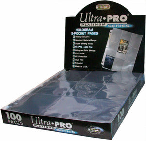 9 Pocket Pages Ultra Pro Platinum Series Box of 100
