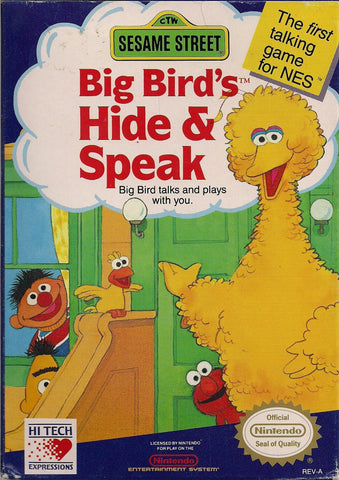 Sesame Street Big Birds Hide & Speak NES Used Cartridge Only