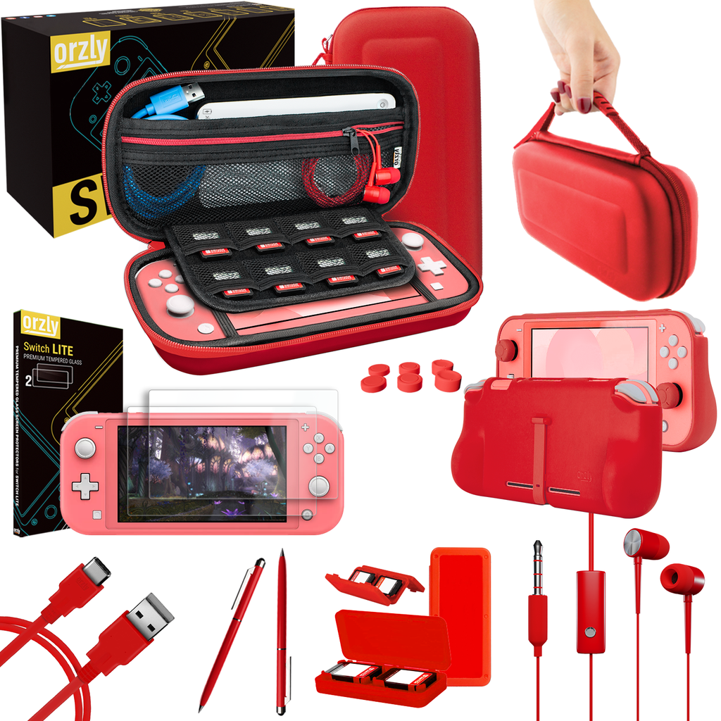Switch Lite Essential Pack Orzly Red New Iceman Video Games