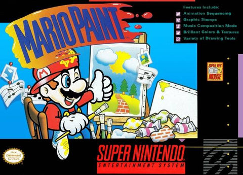 Mario Paint No Mouse SNES Used Cartridge Only