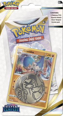 Pokemon Silver Tempest Checklane Blister With Cranidos Foil Card