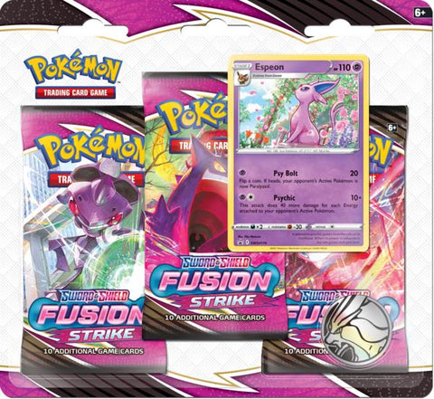 Pokemon Fusion Strike 3 Pack With Espeon Card & Coin