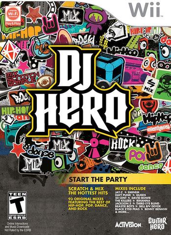 Dj Hero Game Only Turntable Required Wii Used