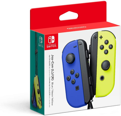 Switch Controller Wireless Nintendo Joy Con L R Blue Neon Yellow Set New
