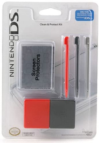 DS Lite Screen Protector Stylus 2 Game Storage Kit Nintendo New