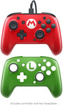 Switch Controller Wired PDP Faceoff Pro Controller Mairo and Luigi 2 Faceplates New