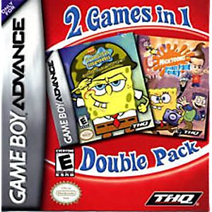 Nicktoons Freeze Frame Frenzy & Spongebob Battle For Bikini Bottom Double Pack Gameboy Advance Used Cartridge Only