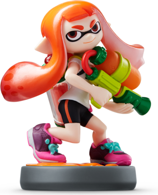 Amiibo Splatoon Inkling Girl Orange Used