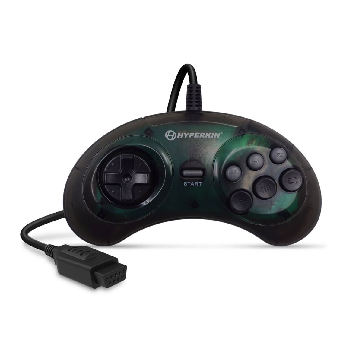 Genesis Controller 6 Button Wired Hyperkin Sega Space Black New ...