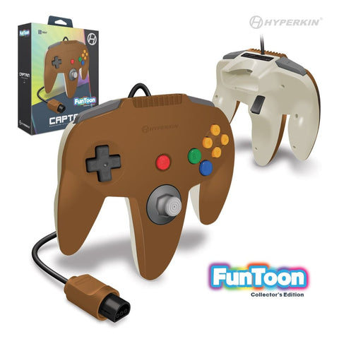 N64 Controller Hyperkin Captain Premium Funtoon Hero Brown New