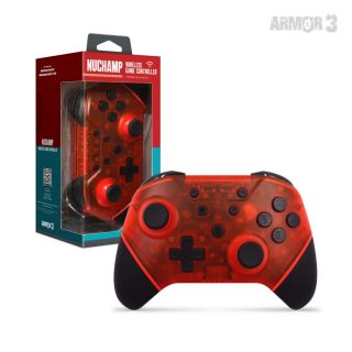 Switch Controller Wireless Armor 3 Nuchamp Clear Red New