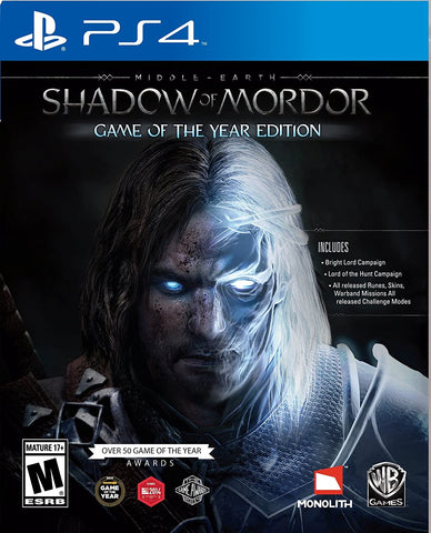 Middle Earth Shadow Of Mordor Goty Dlc On Disc PS4 Used