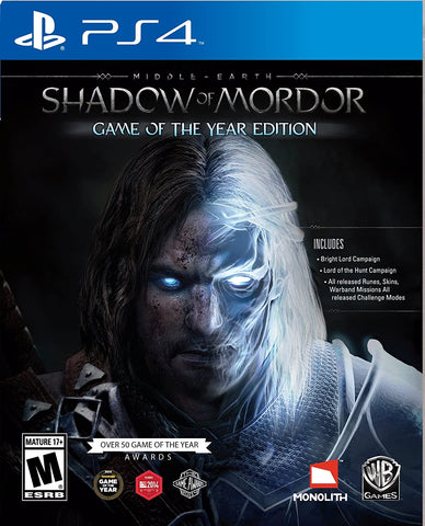 Middle Earth Shadow Of Mordor Goty Dlc On Disc PS4 New