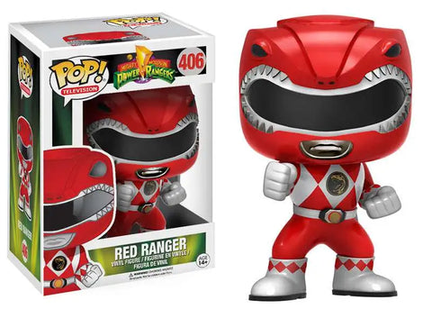 Funko Pop Television Mighty Morphin Power Rangers Red Ranger Slight Damage To Back Of Box New