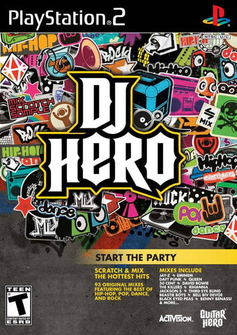 DJ Hero Game Only Turntable Required PS2 Used