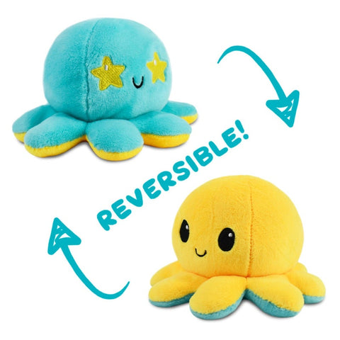 Reversible Octopus Mini Starry Eyes Plush New