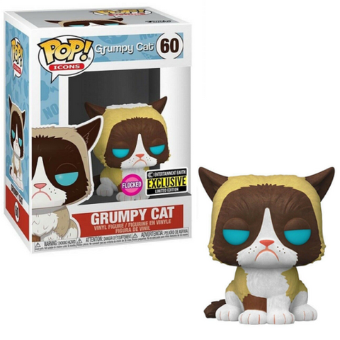 Funko Pop Icons Grumpy Cat Flocked New