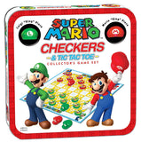 Super Mario Checkers & Tic Tac Toe Collectors Game Set New