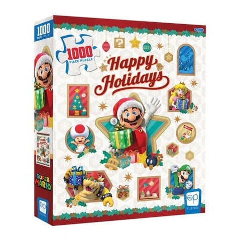 Super Mario Happy Holidays 1000 Piece Puzzle New