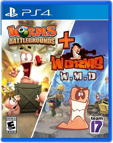 Worms Battlegrounds and Worms wmd PS4 New