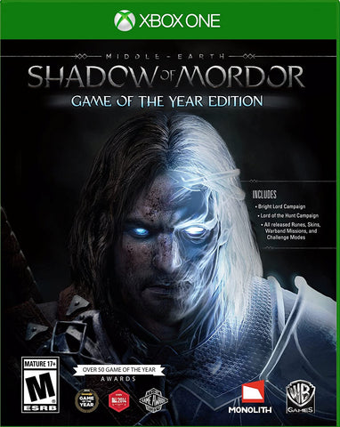 Middle Earth Shadow Of Mordor Goty DLC On Disc Xbox One Used